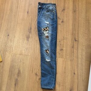 Judy Blue Leopard Patch Skinny Jeans